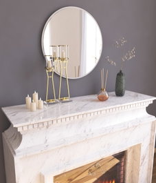 Hanah Home Espejo Redondo Ozze Blanco